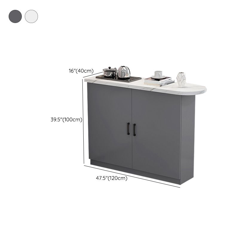 Modern Indoor Counter Table Faux Wood Bar Stool Table with Storage