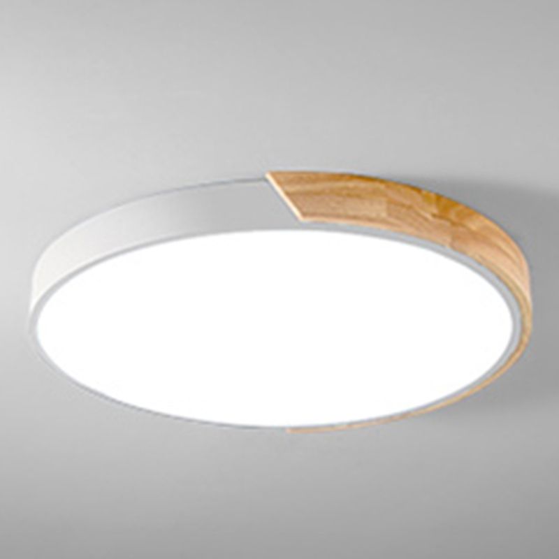 Geometry Shape LED Ceiling Lamp Macaroon Modern Simple Style Iron 1 Light Flush Mount for Study