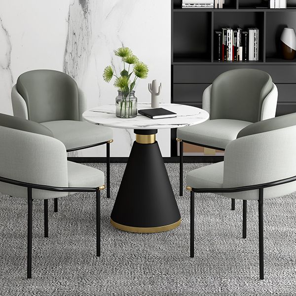 Ronde dinettetafel Traditionele luxe eetkamertafel met voetstuk