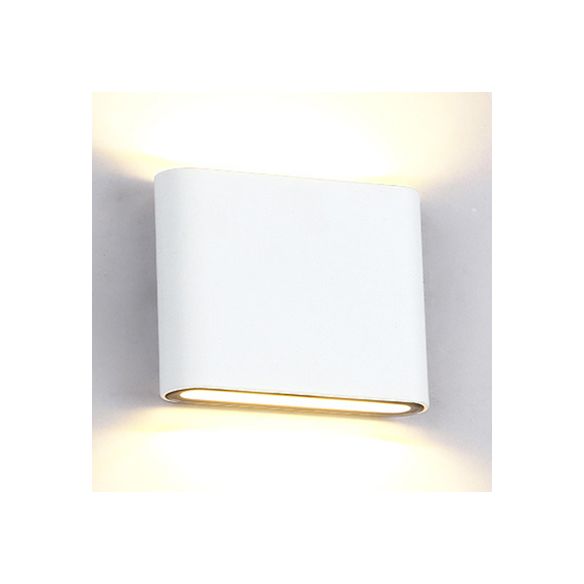 Schwarz/weiß rechteckige Wandscheibe Licht moderne stilvolle warme/weiße Licht LED Aluminium Wandleuchten für Flur, 4,5 "/7" W.