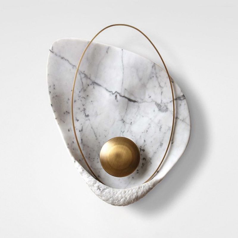 Stone Geometric Wall Sconce Lighting Modern Style 1 Light Wall Lamps