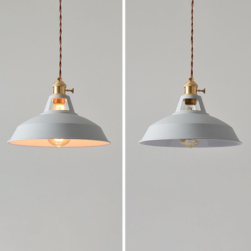 Noordse macaroon -stijl hanglampen plafondlampen potbedekking ijzer 1 licht hanglampen voor bar