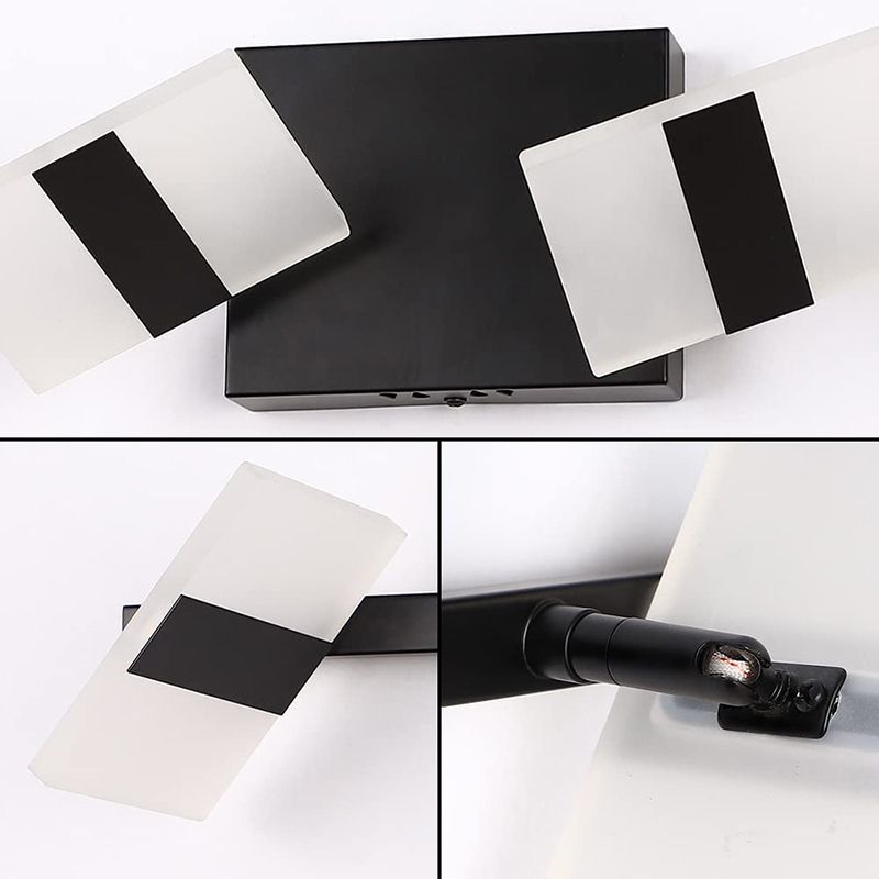Geometric Wall Sconce Lighting Modern Metal Wall Light Fixture with Acrylic Shade