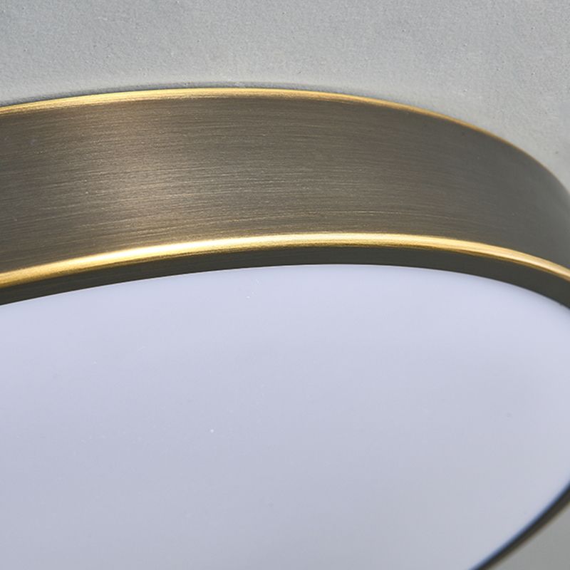 Lampe encastrée de forme ronde en métal moderne, plafonnier à 1 lumière