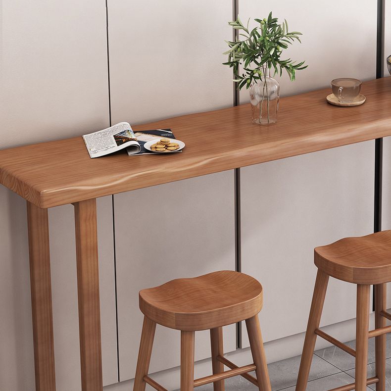 Contemporary Rectangle Pub Dining Set 1/4/7 Pieces Pine Solid Wood Counter Set