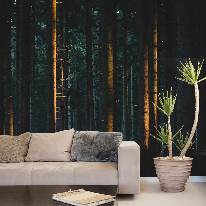 Woods Stain Resistant Wall Mural Washable Wallpaper Sitting Room Wall Mural