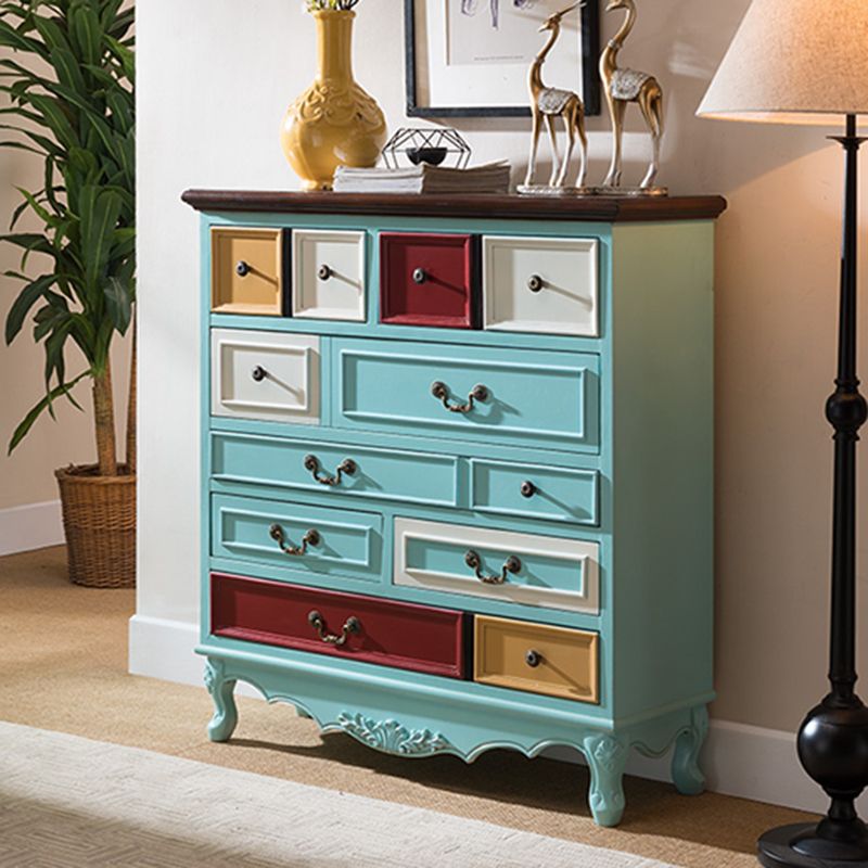 Traditional Storage Chest Solid Wood Dresser with 7/9 Drawers