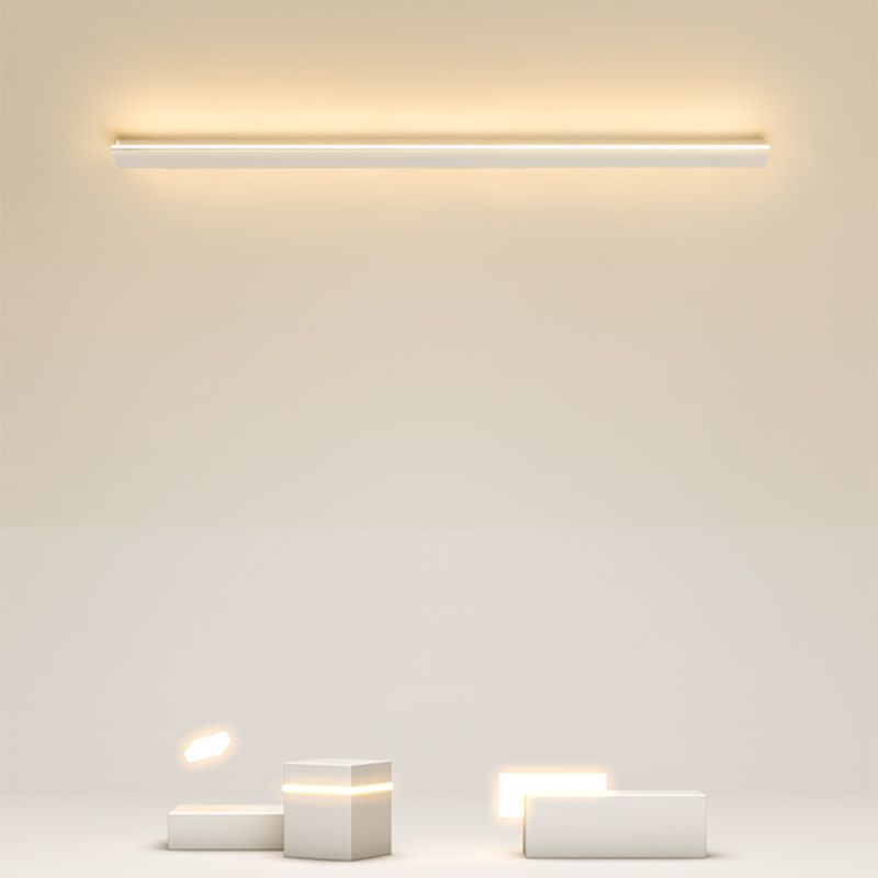 Plafonnier encastré à LED linéaire, luminaires de plafond modernes avec abat-jour en acrylique