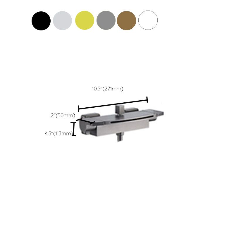 Wall Mounted Bath Faucet Solid Color Waterfall Bathroom Faucet