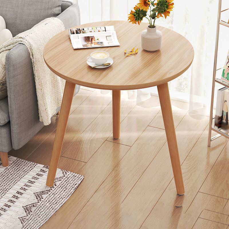 Scandinavian 3 Legs End Table Dia 15.7"/19.7"/23.6" Round Wood Side Table