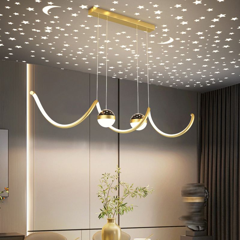 Modern Hanging Ceiling Light Metal 3 Light Pendant Lighting Fixtures for Dining Room