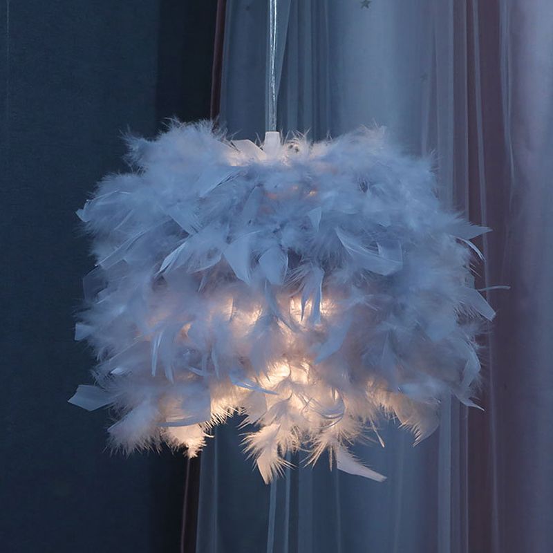 Contemporary Geometric Chandelier Lighting Feather 1 Light Chandelier Light Fixture