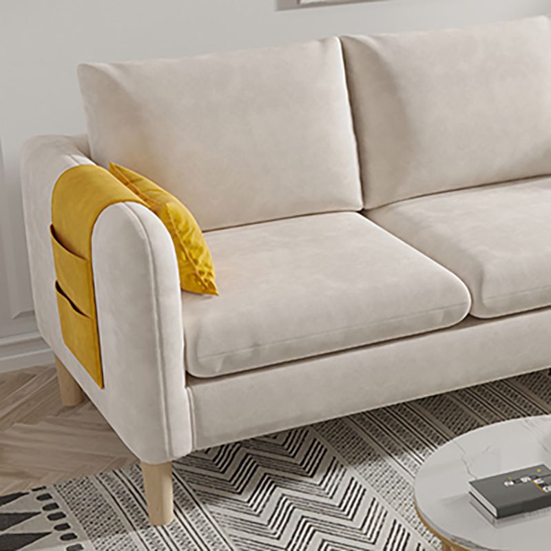 Mordern Square Arm Sofa with Tight Back Convertible Sofa for Living Room, Apartment