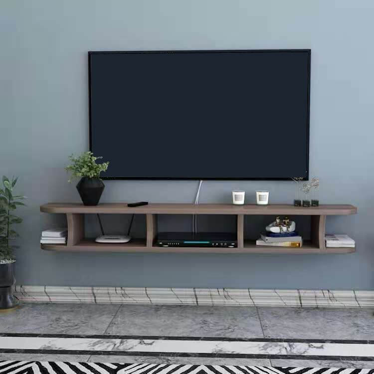 9" W Scandinavian TV Media Stand Open Shelving Wall-mounted TV Media Console