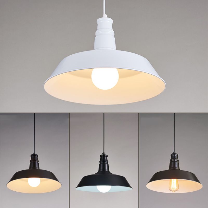 Nordic Bell Shade Hanging Light, Macaron Style Metal 1-Light Hanging Light Fixtures for Indoor