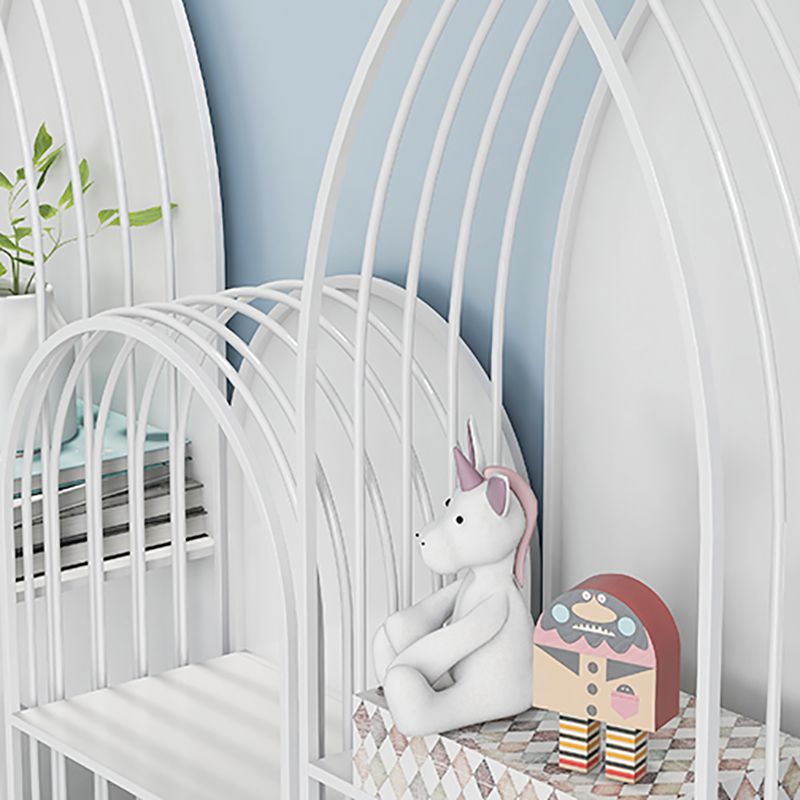 Glam Standard Bookcase Metal Closed Back Bookshelf with Shelves