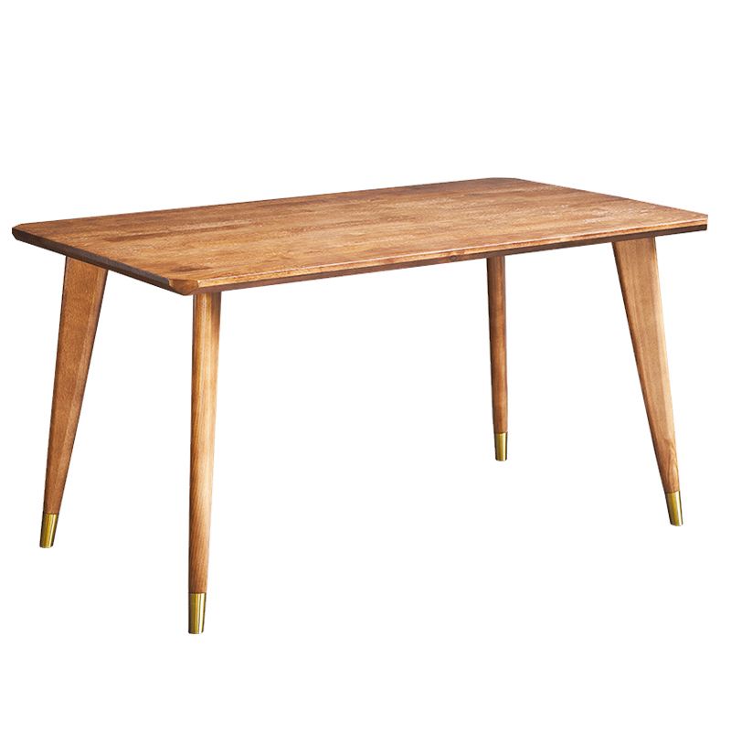 Traditional Luxury Dining Table Rectangle Solid Wood Dining Table with 4 Legs for Home