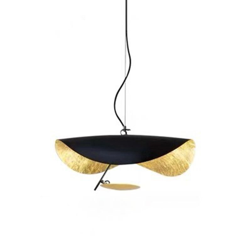Post-modern Style Metal LED Hanging Light Lotus Leaf Shaped Minimalism Lighting Pendant for Living Room