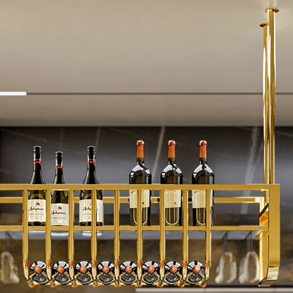 Luxury Hanging Wine Bottle Holder Metal Kitchen Wine Rack Bottle