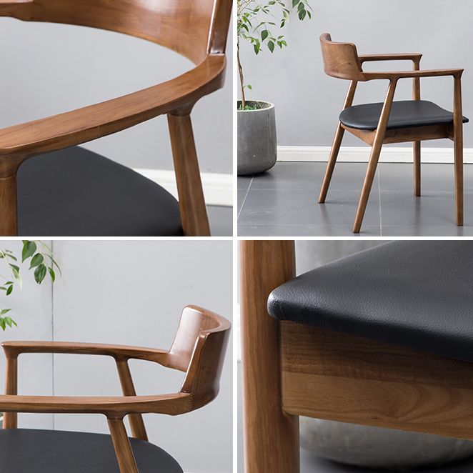 Chaises en bois de frêne de style traditionnel, ensemble de chaises de cuisine et de salle à manger à dossier ouvert