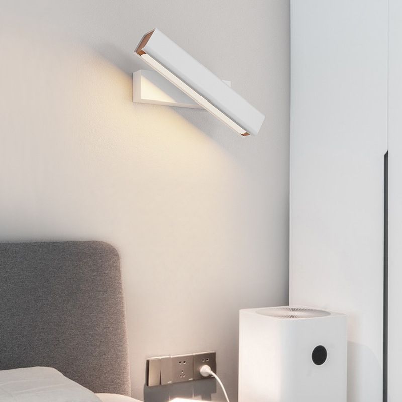 Single White/Black Modernism Wall Mounted Sconce LED Wall Light for Bedroom