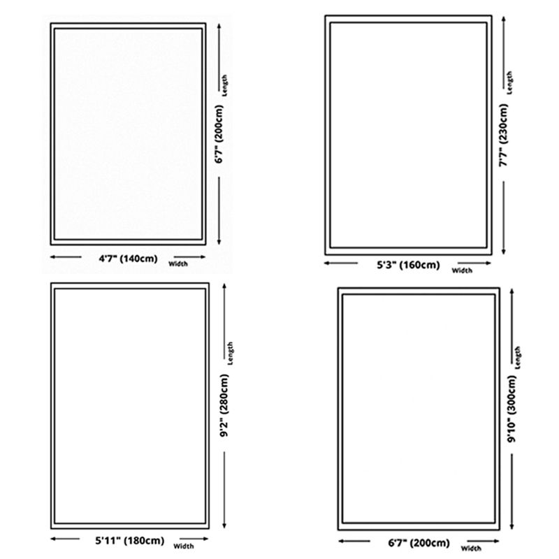 Beige Modern Rug Polyester Line Rug Non-Slip Backing Rug for Living Room