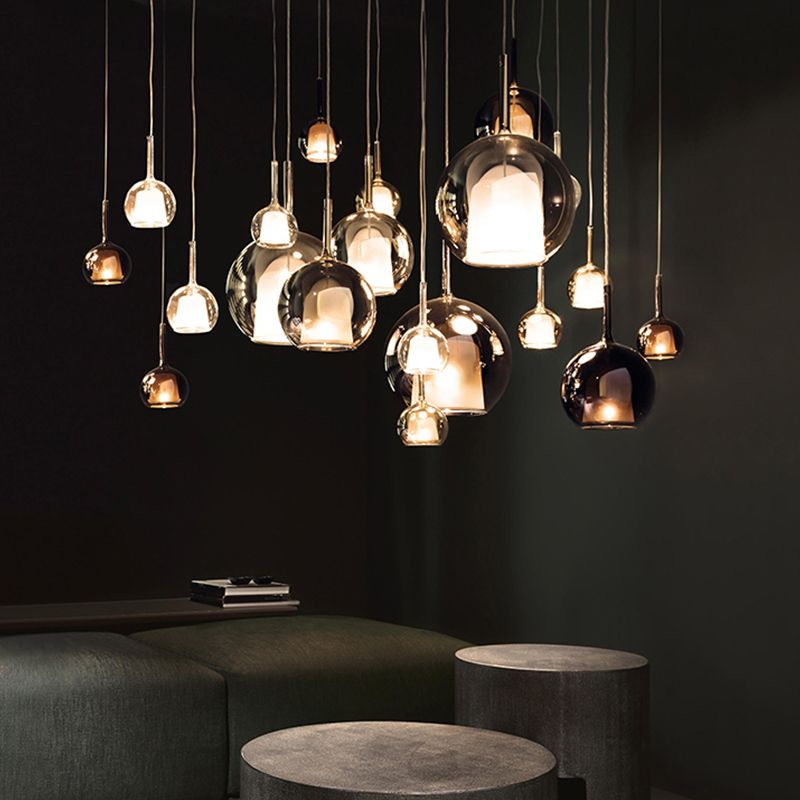 Contemporary Glass Shade Hanging Light Creative Pendant Lighting Fixture