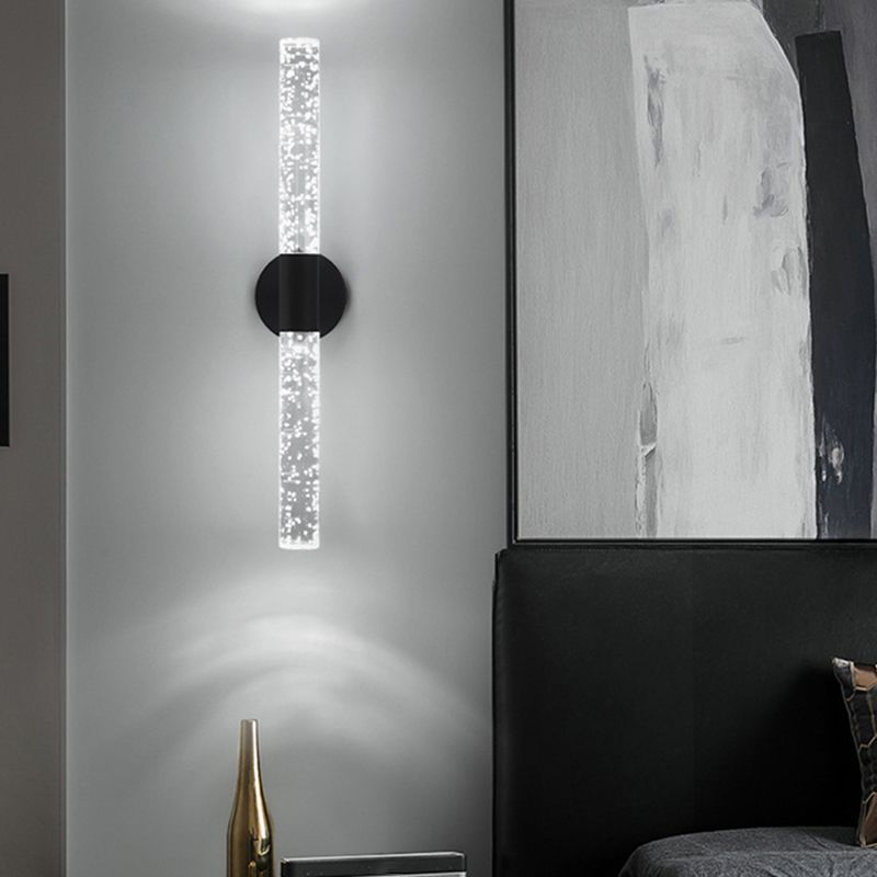 Modern Style Vanity Light Cylinder Shape 2 Lights Vanity Lamp for Shower Room