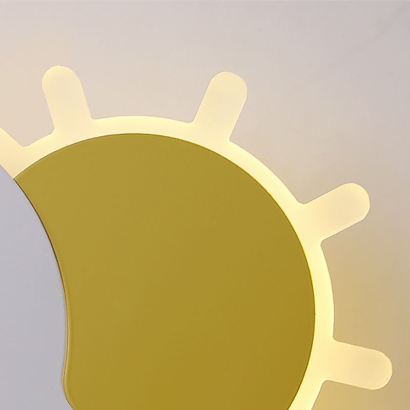 Cloud Shape Metal Wall Light Kid Style 1 Light Wall Lighting Fixtures