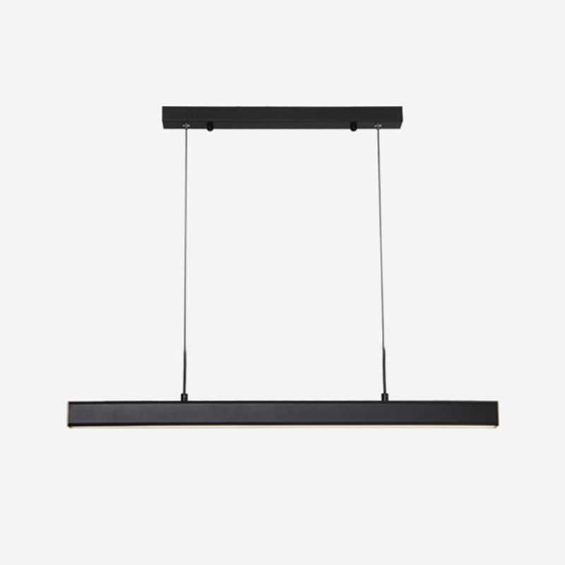 1 Light Linear Island Light Fixture Modernism Metal Island Pendant Lights