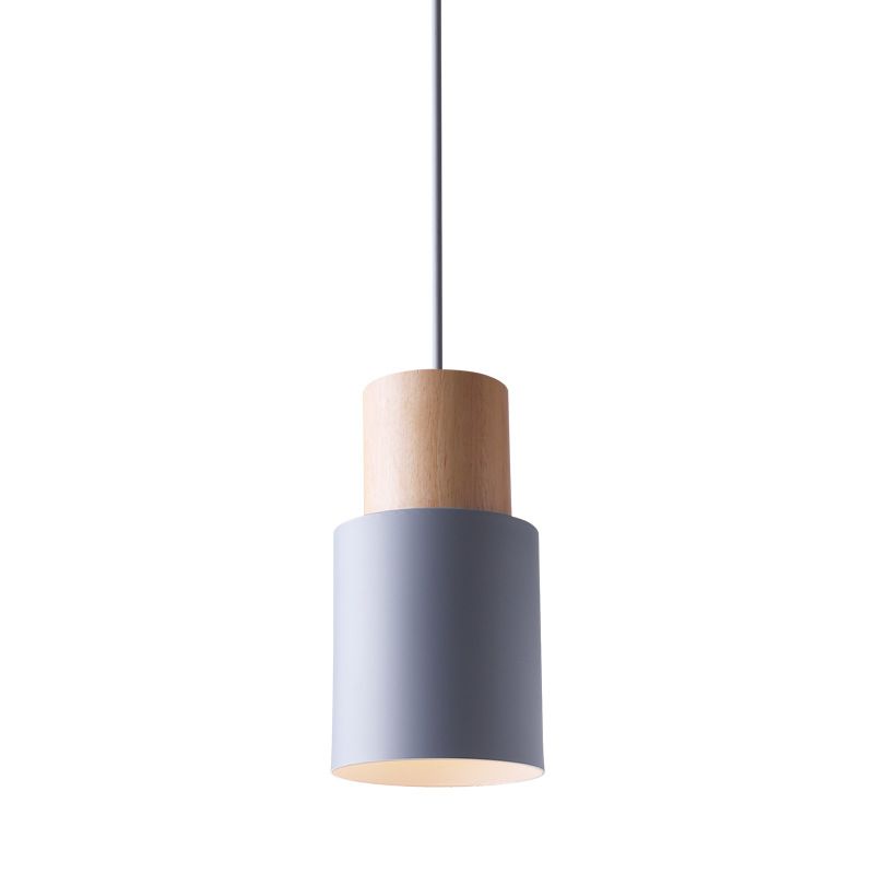 Modern Nordic Macaron Hanging Lamping Alluminio Cilindrico Light Penderant per spazi interni