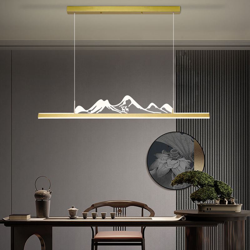 Modern Dining Chandelier Light Modern Rectangle Pendant Lamp Fixture for Dining Room