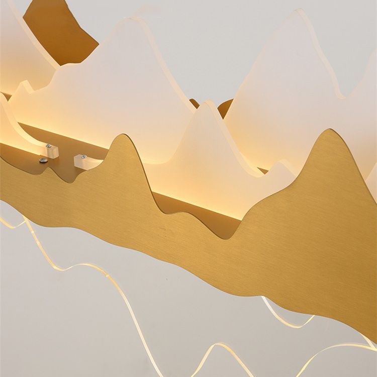 Idee per illuminazione dell'isola a led in metallo moderno lampada lampadario lineare per sala riunioni