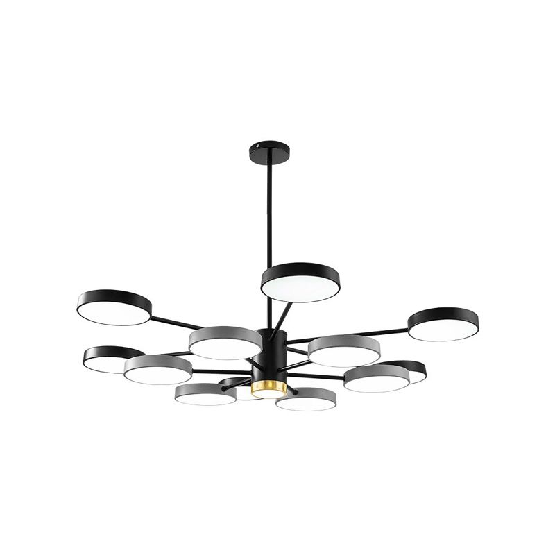 Moderne metalen kroonluchter verlichtingsarmaturen Round Multi-Head Suspension Pendant Lamp