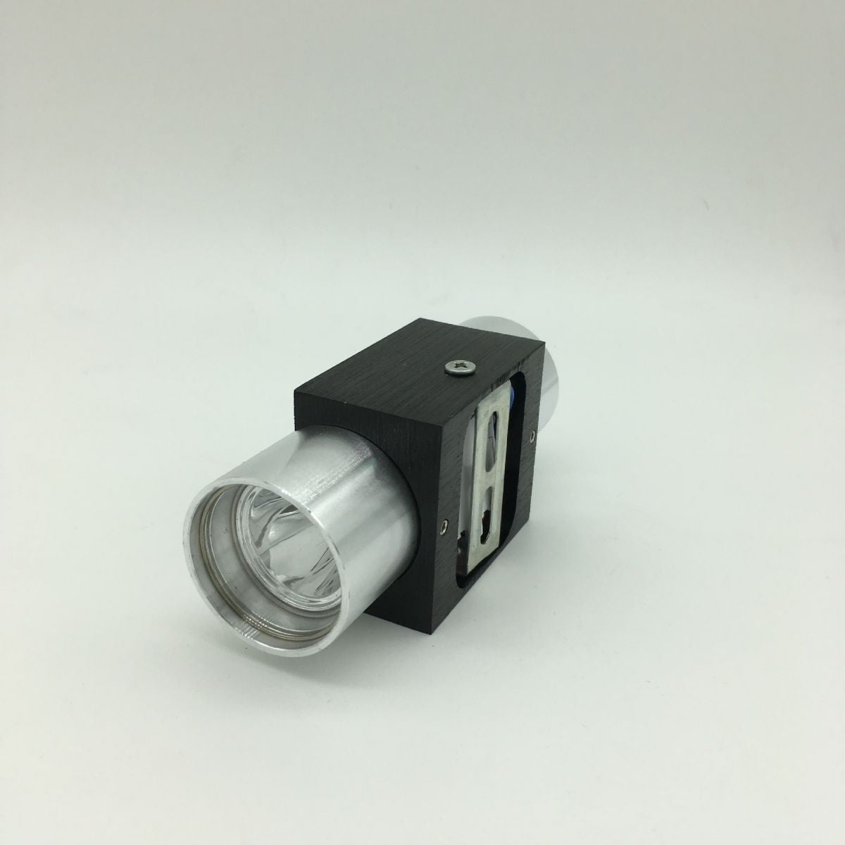 Half Cylinder Shade Wall Lighting Modern Style Metal 2 Lights Sconce Lamp in Chrome