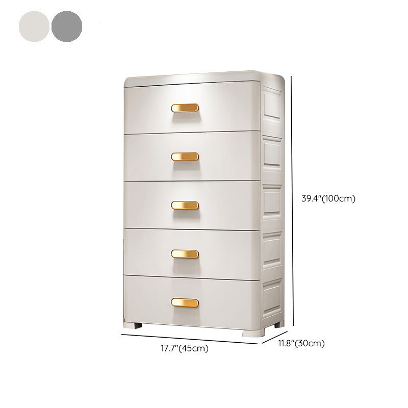 Rectangular Plastic Wardrobe Teen Style Simple Bedroom Storage Cabinet