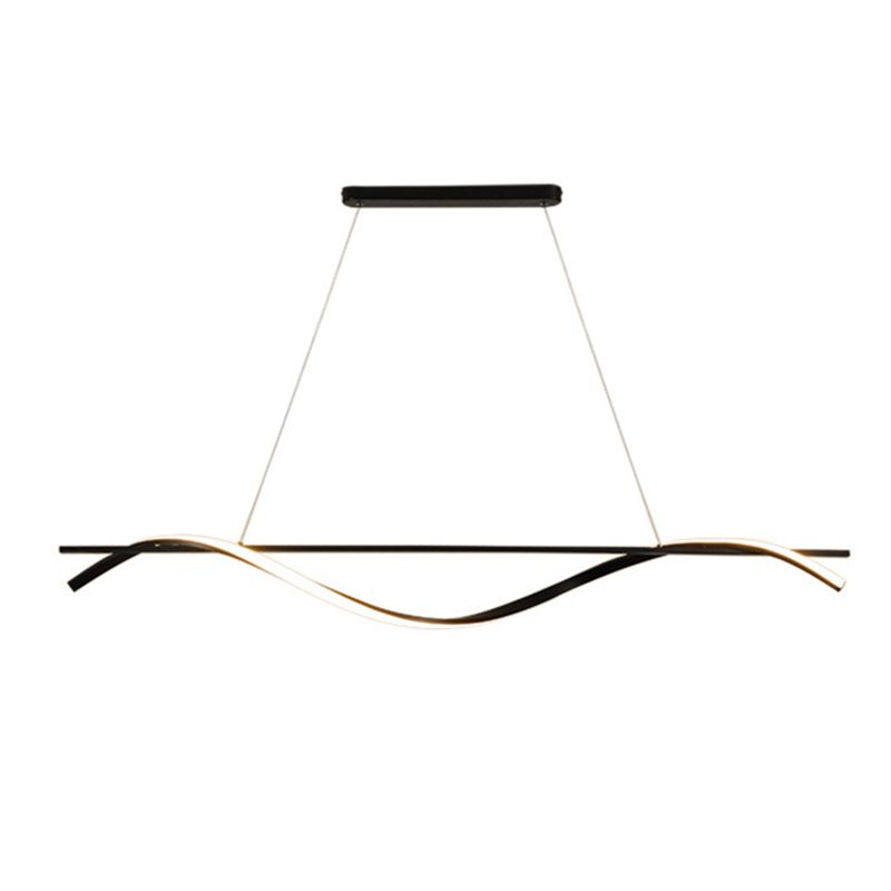 Fissaggi dell'illuminazione dell'isola Wave Acrilico Idee di illuminazione dell'isola moderna per il ristorante