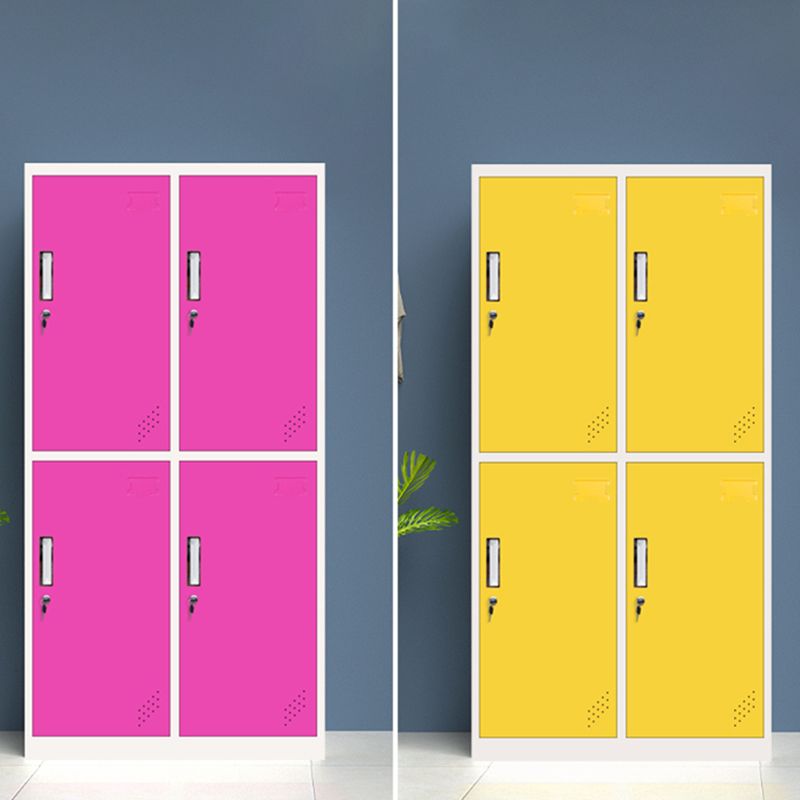 Contemporary Wardrobe Metal Wardrobe Closet with Shelves, 35.43" D x 16.54" W x 70.87" H