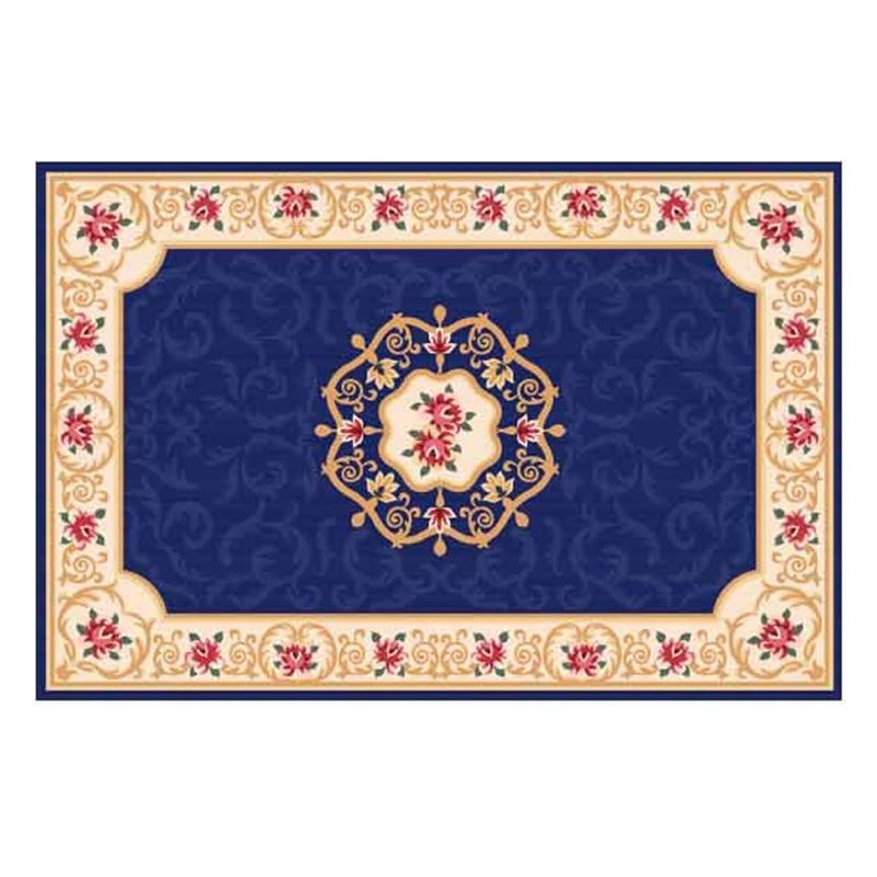 Contemporary Indoor Rug European Area Carpet Polyester Stain Resistant Rug for Living Room
