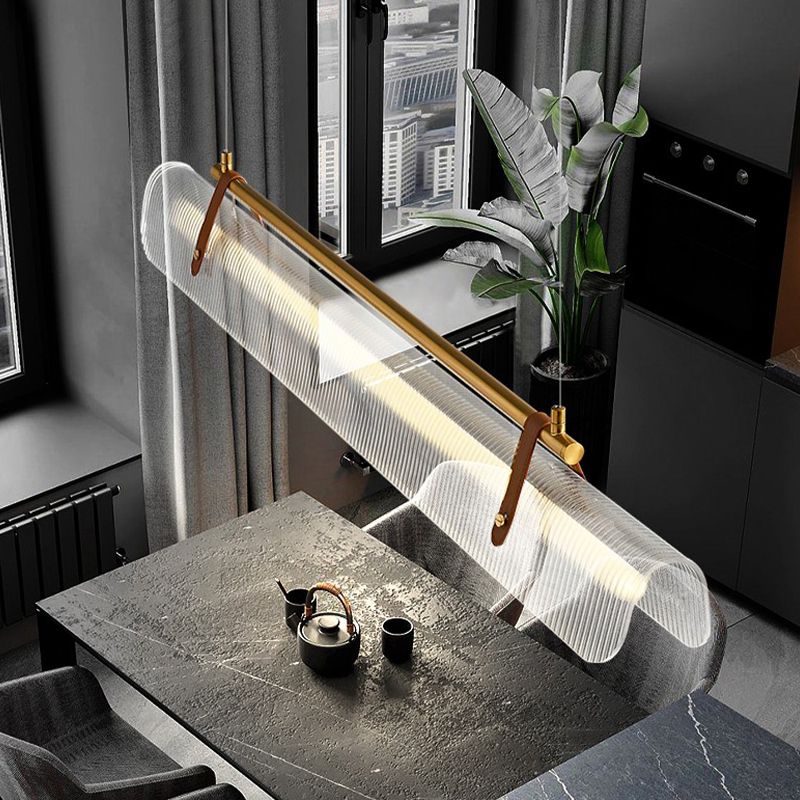 LED Island Lamp Modern Style Island Hanging Lamp with Acrylic Shade for Dining Room