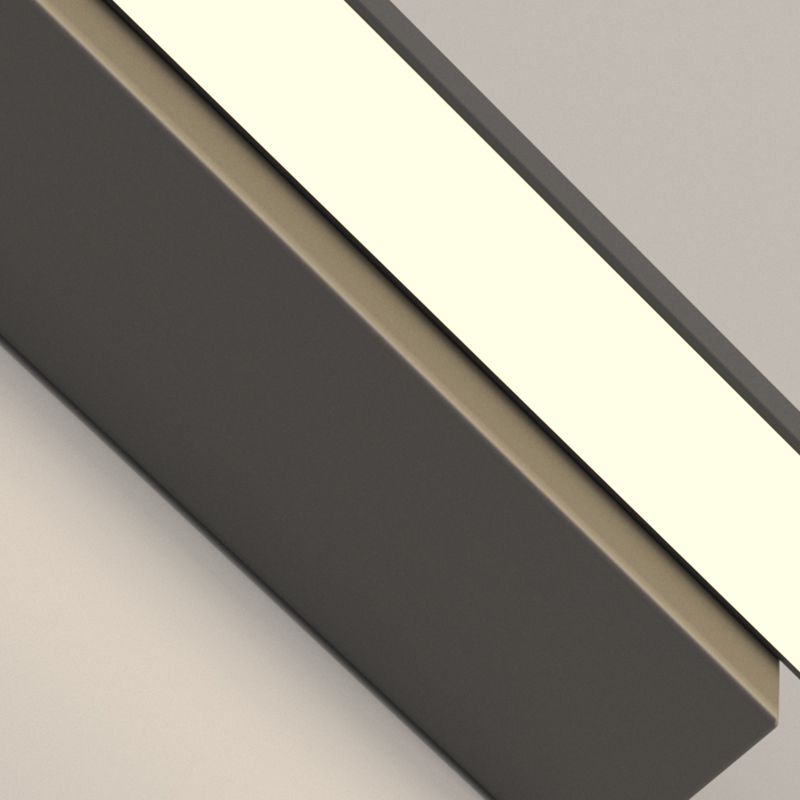 Linear Shape Metal Wall Light Modern Style Multi Lights Wall Mounted Light in Black