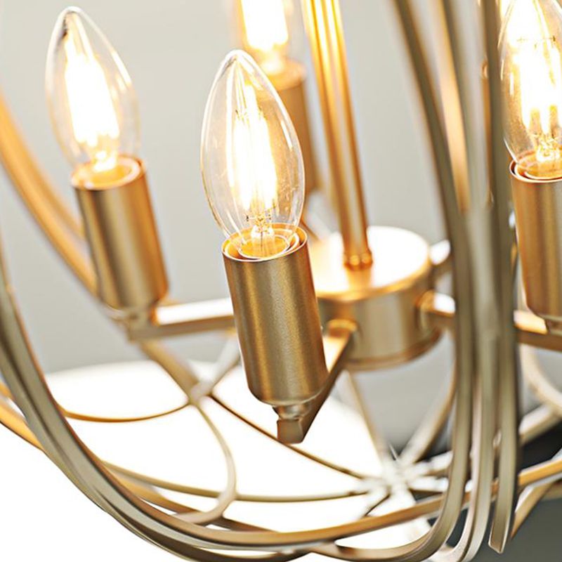 Traditional Hanging Chandelier Lamp Global Iron Suspension Chandelier Pendant Light