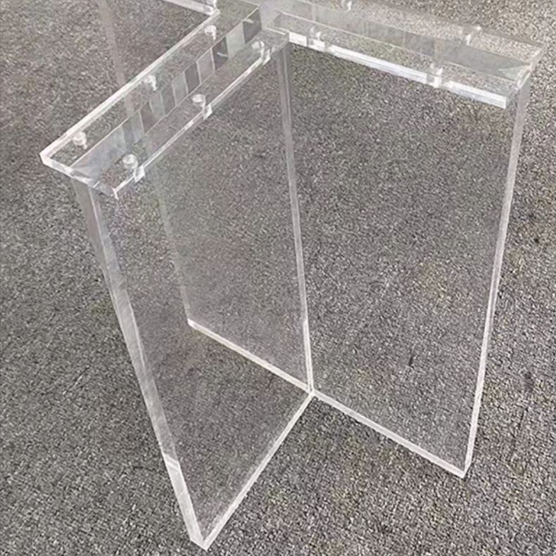 Rectangle Stone Dining Table Contemporary Dining Table with Double Pedestal Base