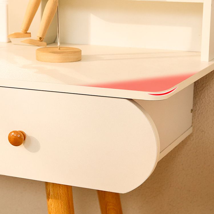 Modern Makeup Vanity Desk with Mirror and Storage Shelves, 47.25"