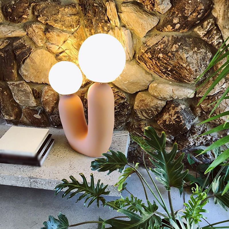 Sfera lampada da tavolo notturna in vetro contemporaneo 2 comodini leggeri per camera da letto