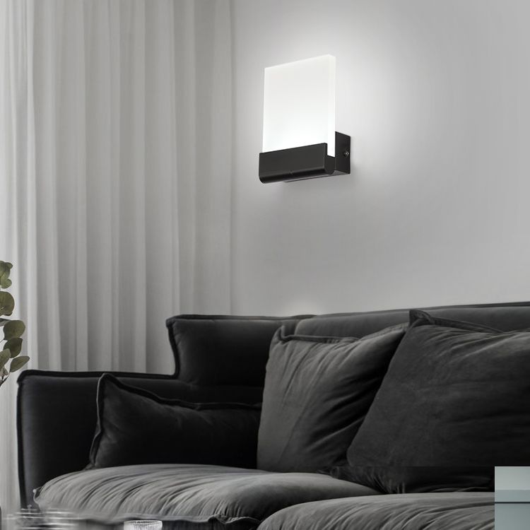 Accesorios de iluminación negro de 6w de lámpara contemporánea para sala de estar de dormitorio