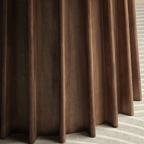 Pine Solid Wood Pedestal Table Brown Round Dining Room Kitchen Table