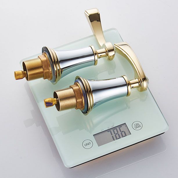 Widespread Faucet Glam Style 2 Lever Handles Faucet for Bathroom
