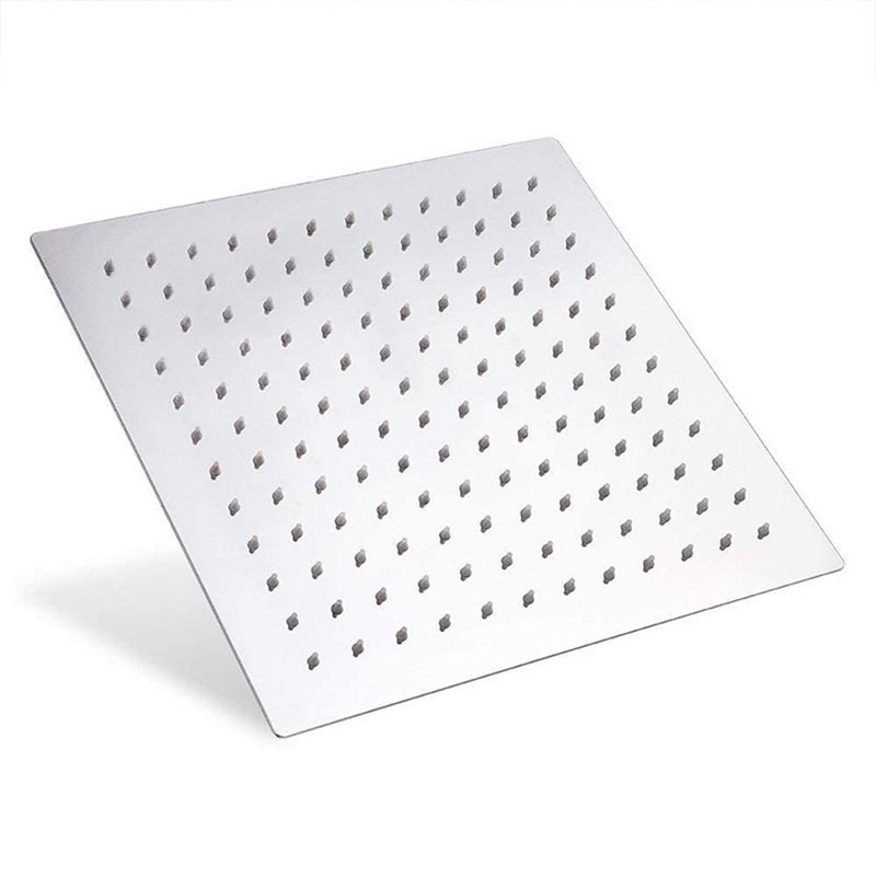 Stainless Steel Fixed Shower Head Rain Fall Wall-Mount Showerhead with Extension Arm