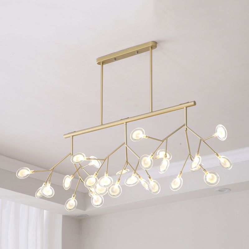 Modern Firefly Island Lighting Metal Multiple-Light Island Pendant Lights